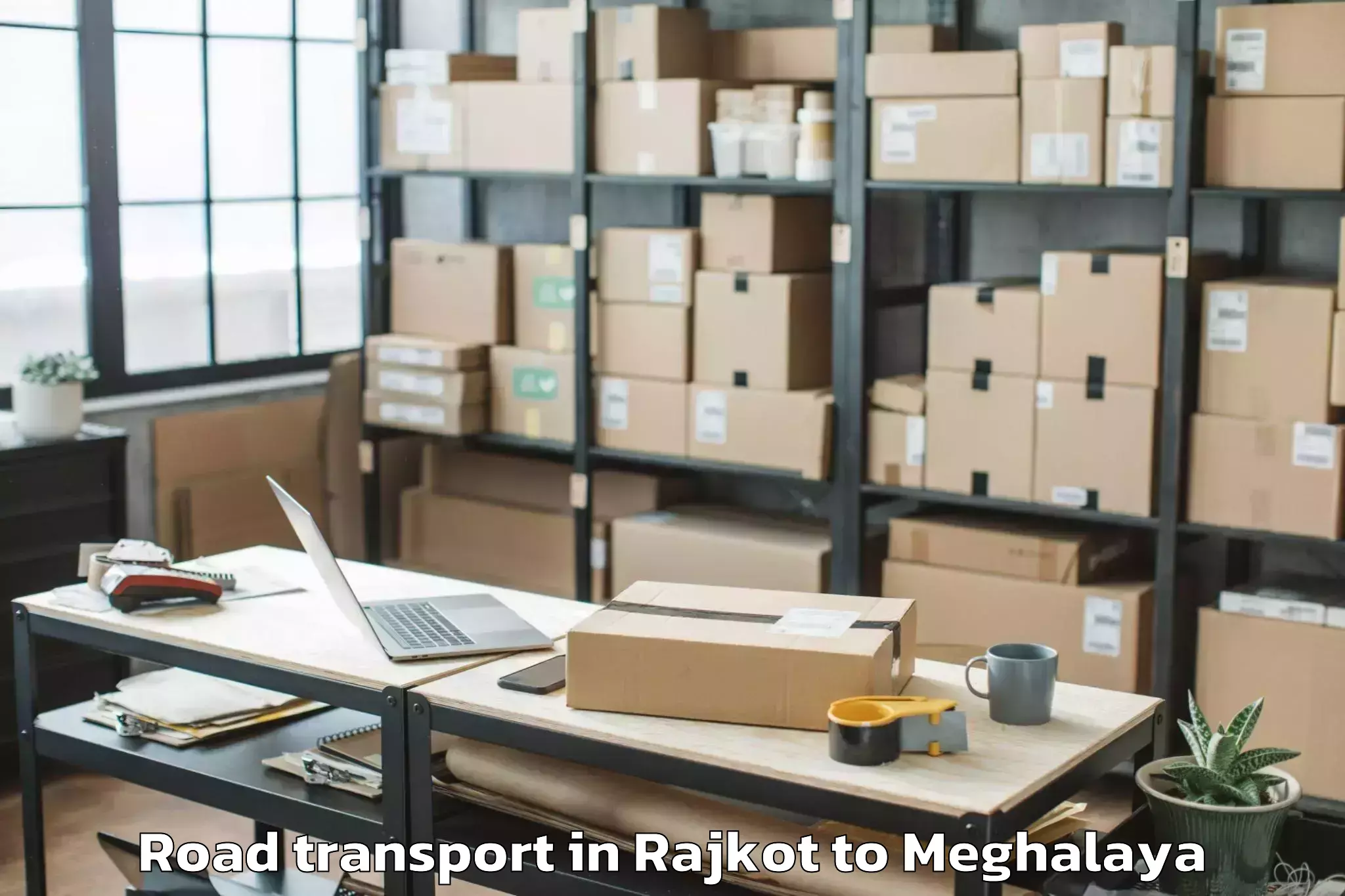 Top Rajkot to Thadlaskein Road Transport Available